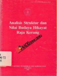 Analisis Struktur dan Nilai Budaya Hikayat Raja Kerang