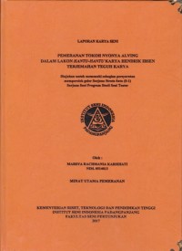 Pemeranan tokoh nyonya alving dalam lakon hantu-hantu karya Hendrik Ibsen terjemahan Teguh Karya: lap. karya seni