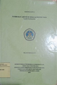 Tumbuhan Adenium sebagai motif pada kain panjang