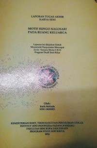 Motif bungo nagosari pada ruang keluarga: Lap. tugas akhir karya seni