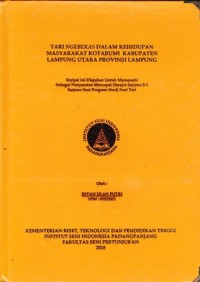 Image of Tari ngebekas dalam kehidupan masyarakat Kotabumi Kab. Lampung Utara Prov. Lampung: skripsi