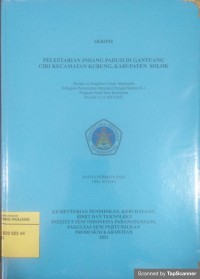 Pelestarian indang padusi di gantuang ciri Kecamatan Kubung, Kabupaten Solok: skripsi + CD