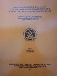 Image of Bentuk pertunjukan tari alang suntiang baringin di nagari Simawang kabupaten Tanah Datar Sumatera Barat