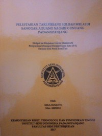 Image of Pelestarian tari piriang suluah melalui snggar aguang nagari GunuangPadangpanjang: skripsi