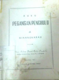 Pegangan penghulu di Minangkabau