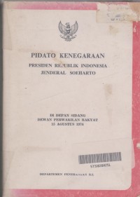 Image of Pidato kenegaraan Presiden Republik Indonesia