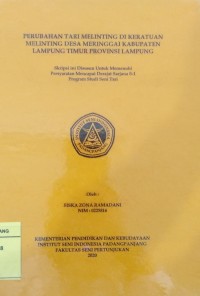 Image of Perubahan tari melinting di Keratuan Melinting Desa Meringgai Kabupaten Lampung Timur Provinsi Lampung: skripsi + CD
