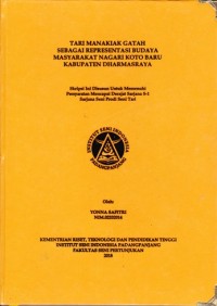 Image of Tari manakiak gatah sebagai representasi budaya masyarakat nagari Koto Baru KA. Dharmasraya: skripsi