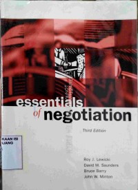 Essentials of negotiation