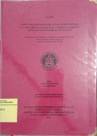 Pertunjukan solis vokal dalam repertoar Ah! Non credea, longe Malla Umbrae Terrores, Nirmala dan perahu diatas bukit: laporan karya