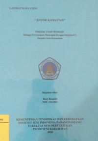 Ratok kamatian: laporan karya seni + CD