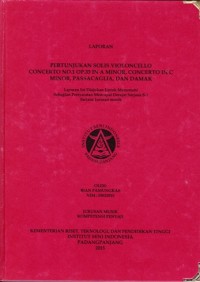 Pertunjukan solis violoncello concerto no. 1 in a minor, concerto in c minor, passacaglia dan damak