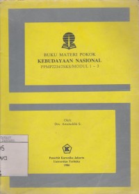 Buku materi pokok kebudayaan nasional modul 4-6