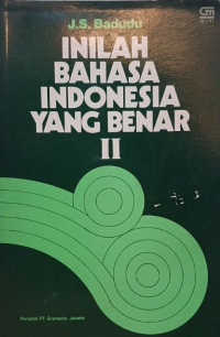 Inilah bahasa Indonesia yang benar II