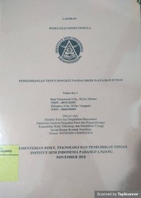 Perkembangan tenun songket pandai sikek gaya dan fungsi tahun ke 1:  penelitian dosen pemula