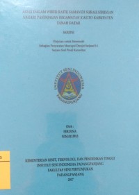 Asiak dalam wirid ratik saman di Surau Sibunian Nagari Paninjauan Kecamatan X Koto Kabupaten Tanah Datar: skripsi