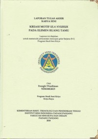 Kreasi motif ula nyuhuk pada elemen ruang tamu: Lap. tugas akhir karya seni