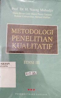 Metode penenlitian kualitatif Ed.3