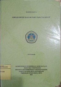 Kreasi motif kaluak paku pada tas kulit