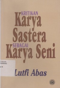 Kritikan karya sastera sebagai karya seni