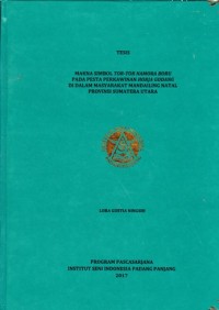 Makna simbol tor-tor namora boru pada pesta perkawinan horja godang di dalam masyarakat Mandailing Natal provinsi Sumatera Utara