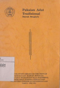 Pakaian adat tradisional daerah bengkulu