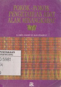 Pokok-pokok pengetahuan adat alam minangkabau
