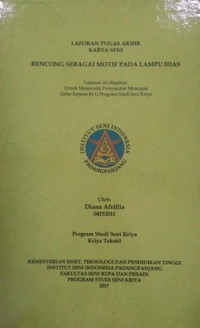 Rencong sebagai motif pada lampu hias: lap. tugas akhir karya seni