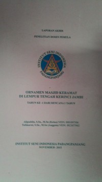 Ornamen masjid keramat di Lempur Tengah Kerinci Jambi