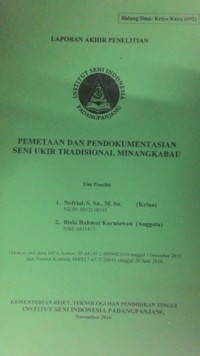Pemetaan dan pendokumentasian seni ukir tradisiona minangkabau
