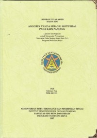 Anggrek vanda sebagai motif hias pada kain panjang: Lap. tugas akhir karya seni