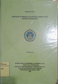 Stilisasi tumbuhan kantong  semar pada kemeja batik pria