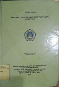 Tanaman talas sebagai motif pada karya batik tulis