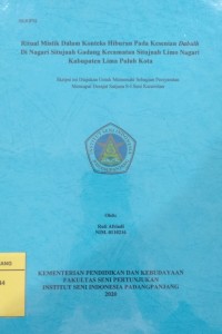 Ritual mistik dalam konteks hiburan pada kesenian dabuih di Nagari Situjuah Gadang Kecamatan Situjuah Limo Nagarai Kabupaten Lima Puluh Kota: skripsi + CD