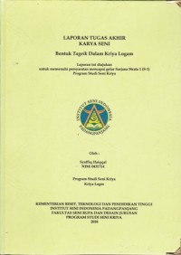 Bentuk tangeik dalam kriya logam: Lap. tugas akhir karya seni