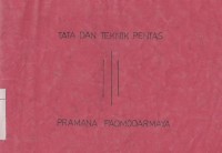 Tata dan teknik pentas