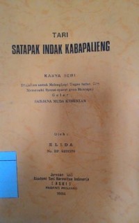 Tari satapak indak kabapalieng: karya seni