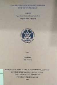 Analisis perspektif konsumen terhadap foto Erison J Kambari: Skripsi