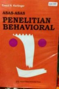 Asas-asas penelitian behavorial