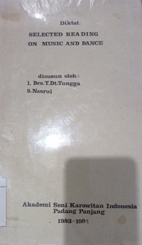 Diktat selected reading on music and dance