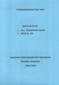Perkembangan seni tari