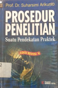 Prosedur penelitian: suatu pendekatan praktek II