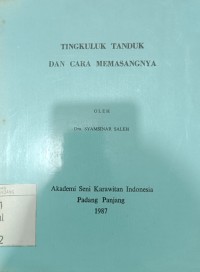 Tingkuluk tanduk dan cara memasangnya
