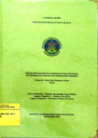 PKM batik Nagari Tuo Pariangan dalam upaya pengembangan desain dan pemasaran produk