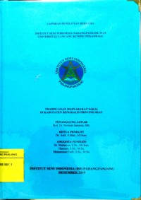 Tradisi lisan masyarakat Sakai di Kabupaten Bengkalis Provinsi Riau