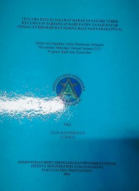 Upacara ritual salawat makah di nag. Tabek kec. Pariangan kab. Tanah datar ( tinjauan hikmah dan makna bagi masyarakatnya): skripsi