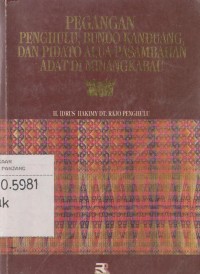 Image of Pegangan penghulu, bundo kanduang, dan pidato alua pasambahan adat di minangkabau