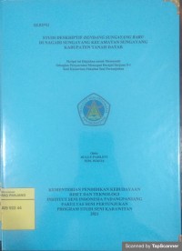 Studi deskriptif dendang sungayang baru di Nagari Sungayang Kecamatan Sungayang Kabupaten Tanah Datar: skripsi + CD