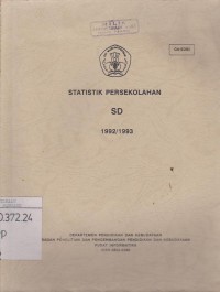 Statistik persekolahan SD 1992/1993