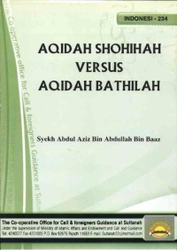 Aqidah shohihah versus aqidah bathilah